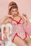 Keeva005-Strawberry Print Babydoll