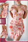 Riva454-Ruffle Mini Dress