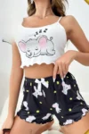 Noor4600-Elephant Print CropTop