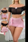 Marshmello4535-OffShoulder Lingerie Set