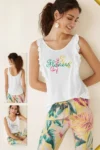 Noor1375-Ruffle Cami Sleepwear