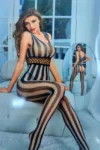Vaqua 81856-Sheer Knit Catsuit