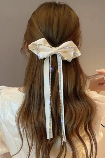 Lily005-Black Bow Clip