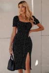 Black&White9002-Puff Midi Dress