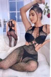Vaqua81709-Lace Fishnet Bodysuit