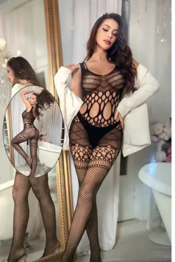 Vaqua 82281-Hollow Mesh Bodysuit