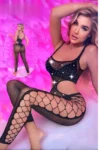 Vaqua 82641-Fishnet Cut-Out Bodysuit