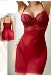 LaCelia 846-Crimson Lace Chemise