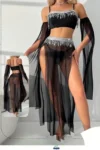 BlueBerry 7116 - Sheer Fringe Set