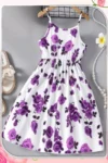 Shahrazad 25009 - Purple Rose Print Dress
