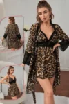 Women Secret 0140 - Leopard Print Lingerie Set with Lace