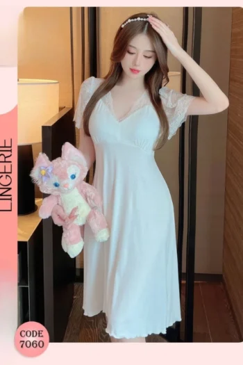 Mohra 7060 - White Lace Nightdress