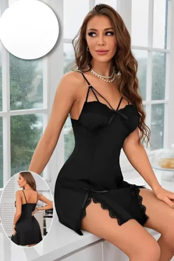 Cramela 1009 - Lace Slit Chemise