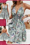 Riva 361 - Floral Halter Sundress