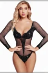 Vaqua TZ1008 - Long Sleeve Mesh Bodysuit