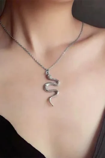 BM 3007 - Gothic Serpentine Snake Pendant Necklace