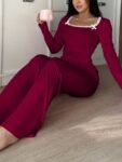 1773186740_SweetSlumber_2pcs_Women_Square_Neck_Bow_Decor_Sleepwear_Pajama_Set_Casual_Homewear_Cozy_And_Elegant_Details_Fall_Winter_Clothes_main_5.jpg