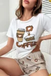 Noor 4623 - Coffee & Cake Short Pajama Set