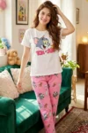 Noor 6131 - Tom and Jerry Print Tee and Trousers Pajama Set