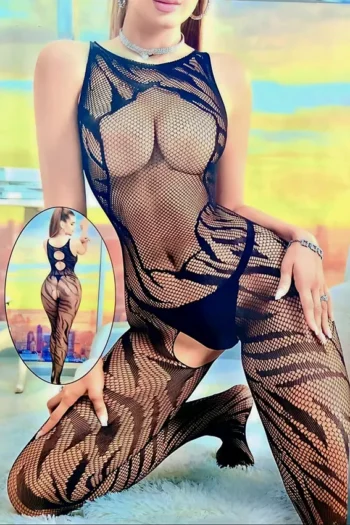 Vaqua 81185 -  Pattern Cut-Out Bodystocking Lingerie