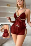LaVida 7953 - Embroidered Lace Cami & Shorts Set