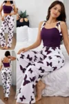 Dareen 5518 - Casual Square Neck Cami Top and Wide-Leg Butterfly