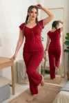 Mohra 0805 - Lace Trim Cap Sleeve Pajama Set